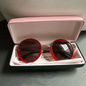 Kate Spade Red Heart Sunglasses